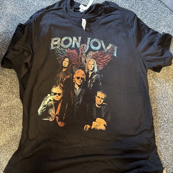 Bundle Of 4 Bon Jovi Men's Short Sleeve Concert T Shirt X-Large Band Tee New - Picture 1 of 2